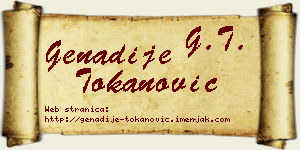 Genadije Tokanović vizit kartica